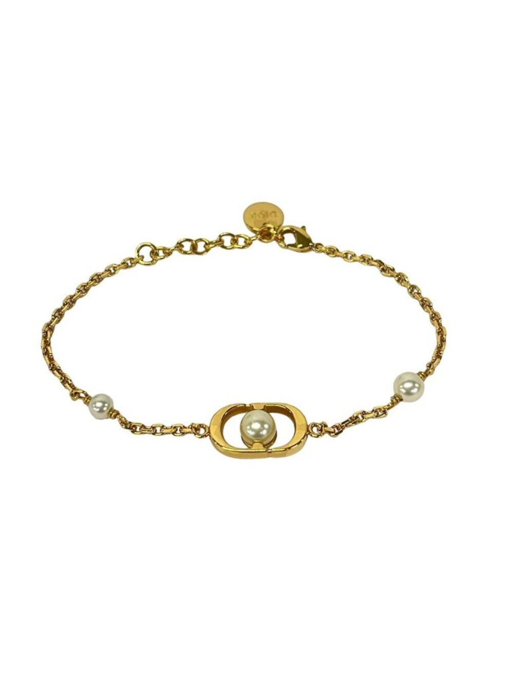 Dior Bracelet Petit CD Gold White